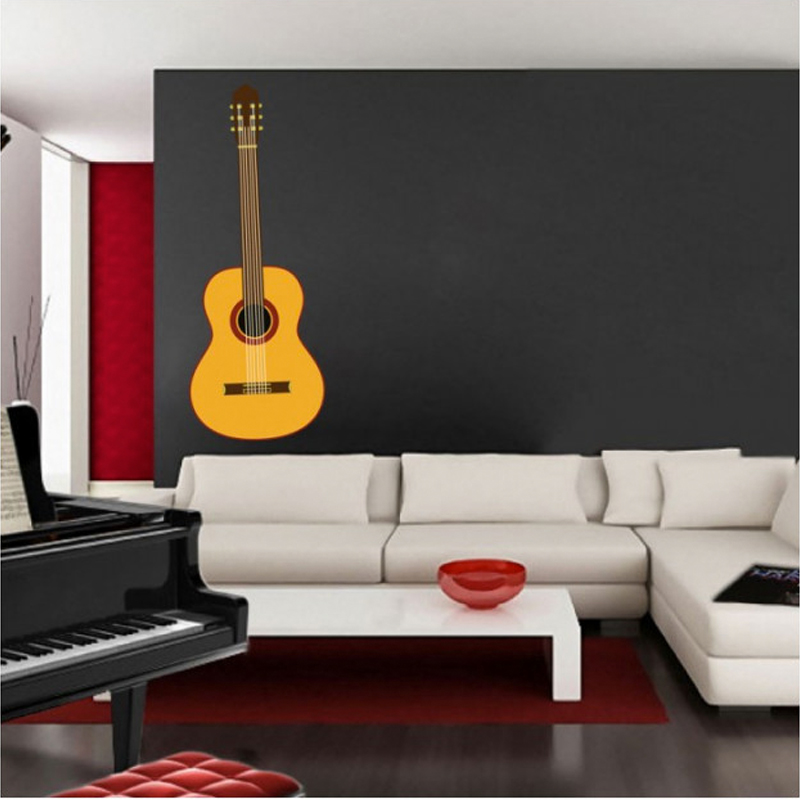 Αυτοκόλλητο τοίχου με Μουσική με κιθάρα σε σχέδιο